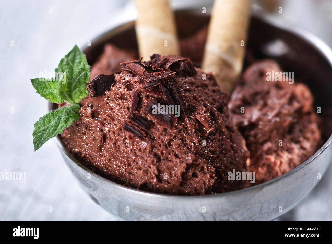 mousse di cioccolato Foto Stock