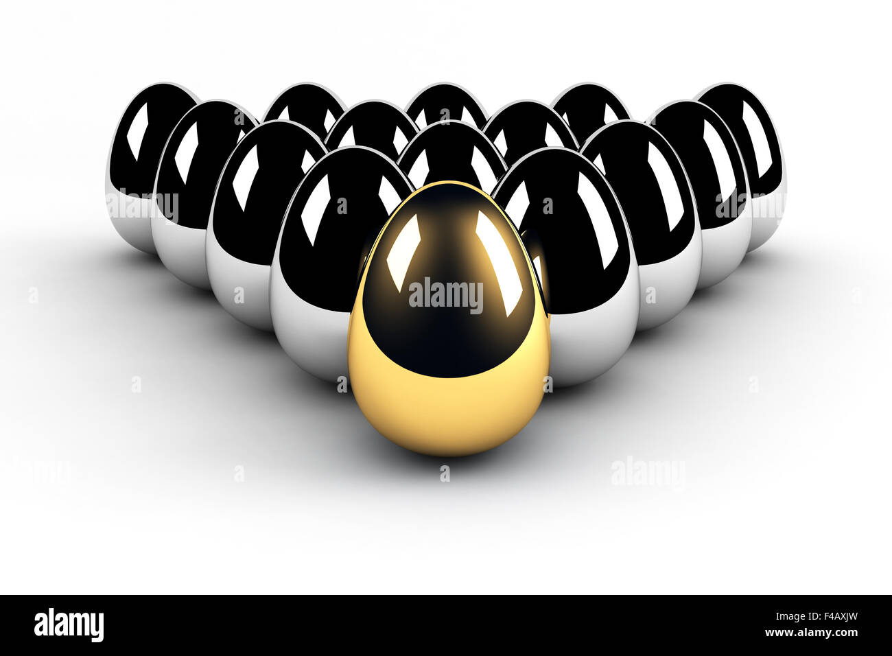 Golden Egg concezione di leadership Foto Stock