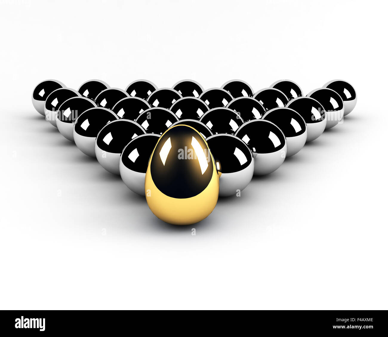 Golden Egg concetto di leadership Foto Stock