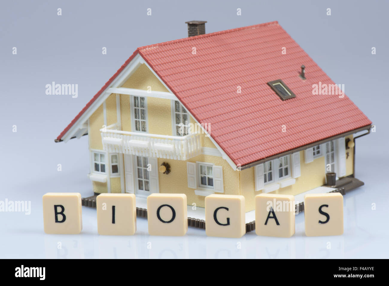 Impianto di produzione di biogas - modello di casa Foto Stock