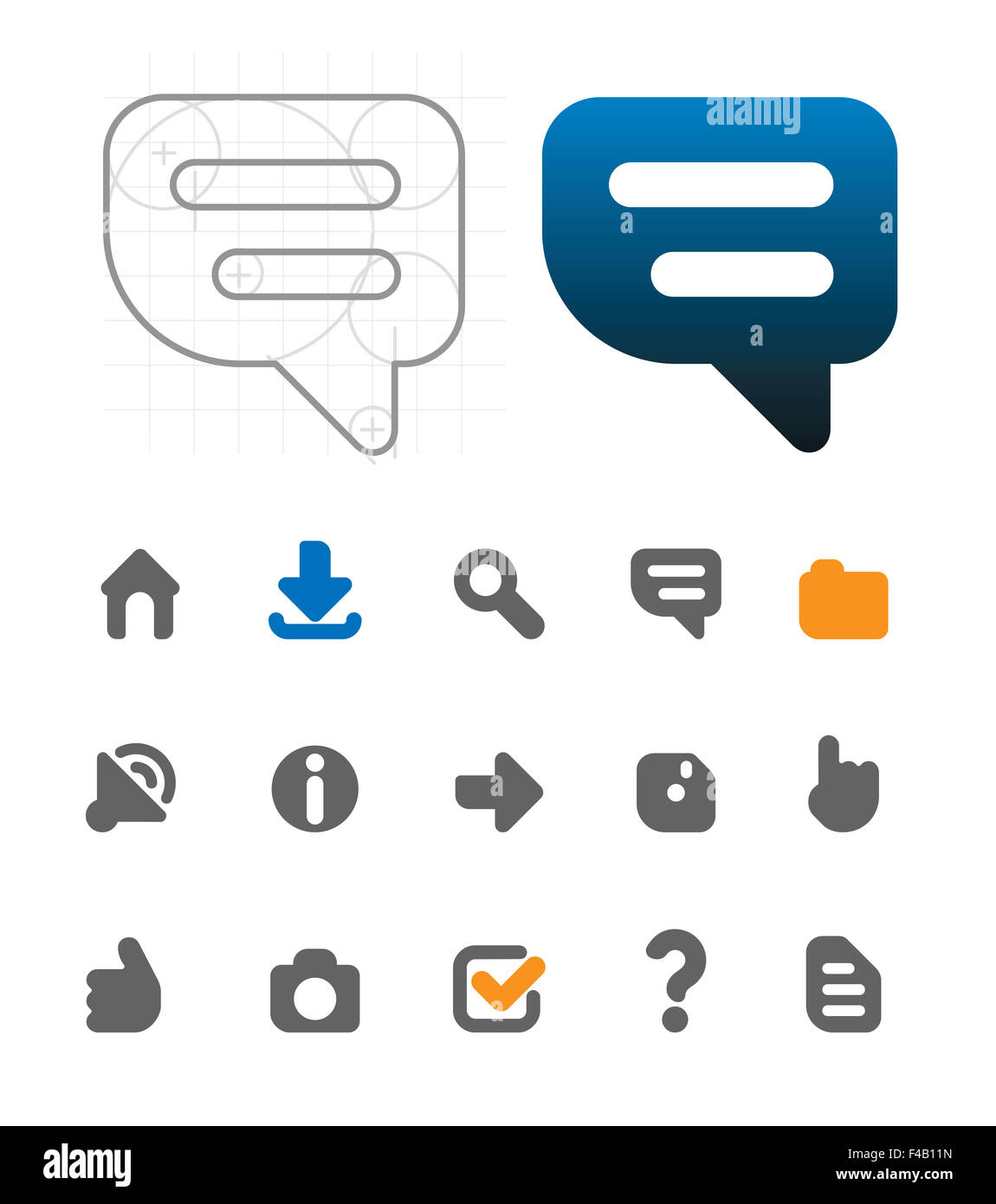 Designer di icone per sito web Foto Stock