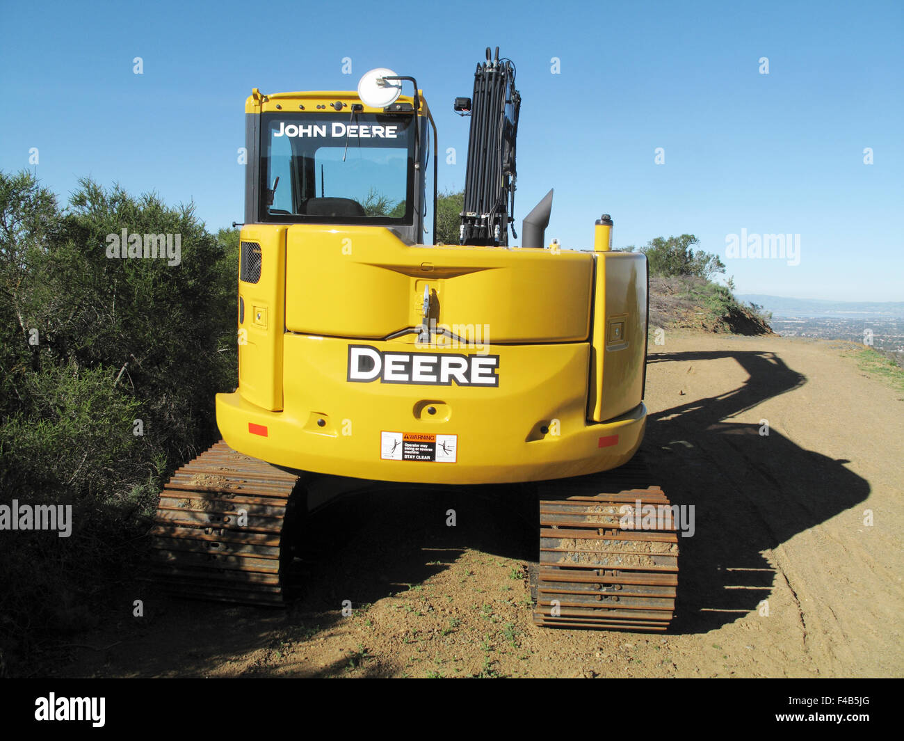 John Deere 85G escavatore in Santa Clara County in California Foto Stock