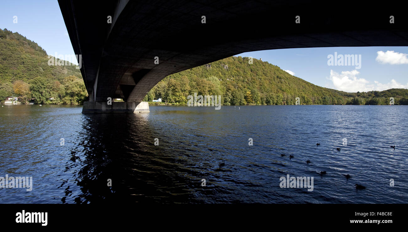Ponte Hengsteysee, Herdecke, Germania. Foto Stock