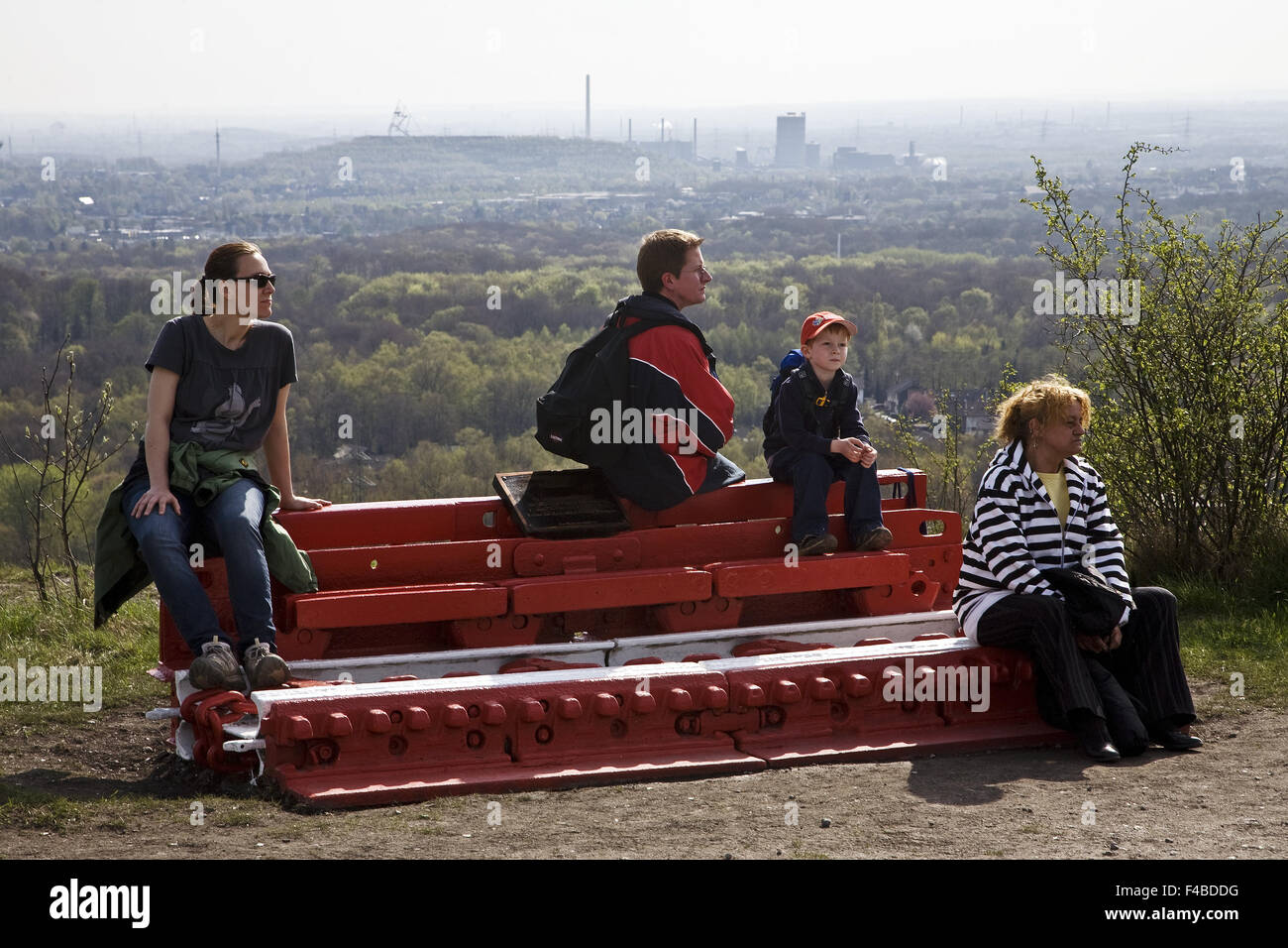 La gente sulla punta di Haniel, Bottrop, Germania. Foto Stock