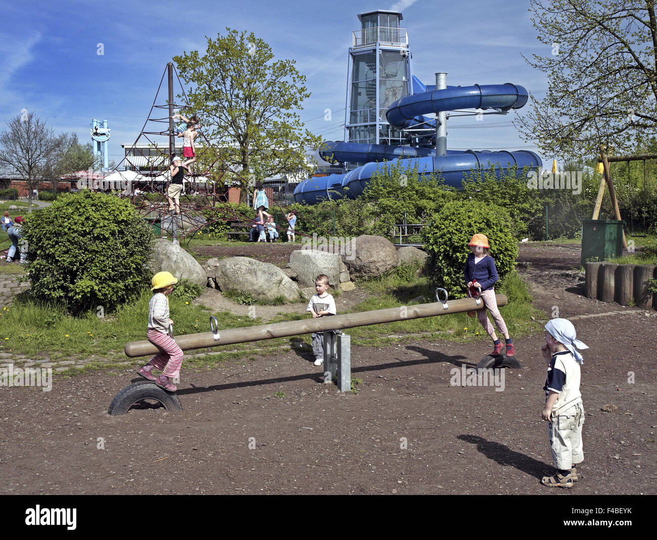 Parco giochi per bambini, Lago Kemnade, Germania. Foto Stock