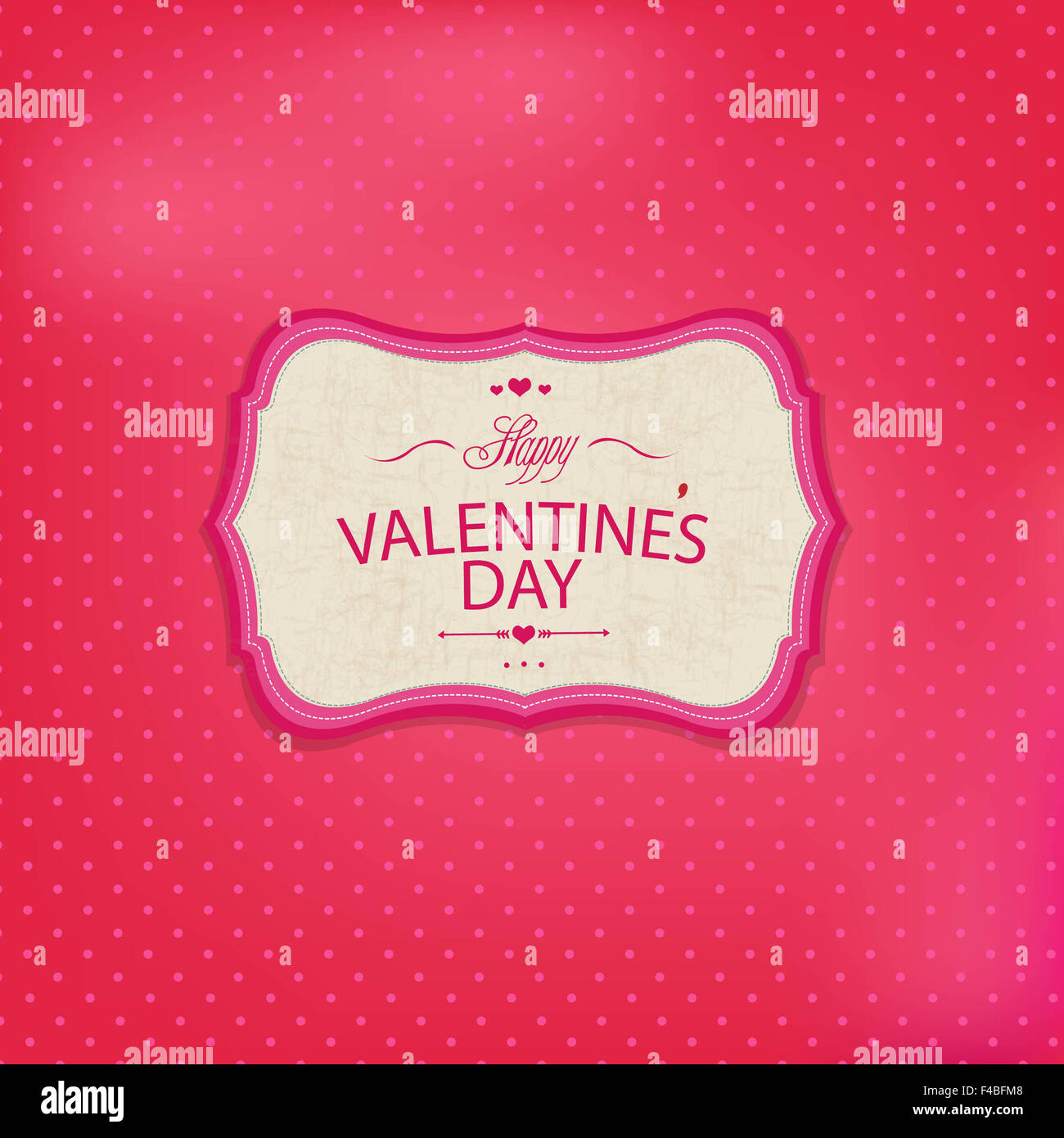 Rosa Valentines Day Card Foto Stock