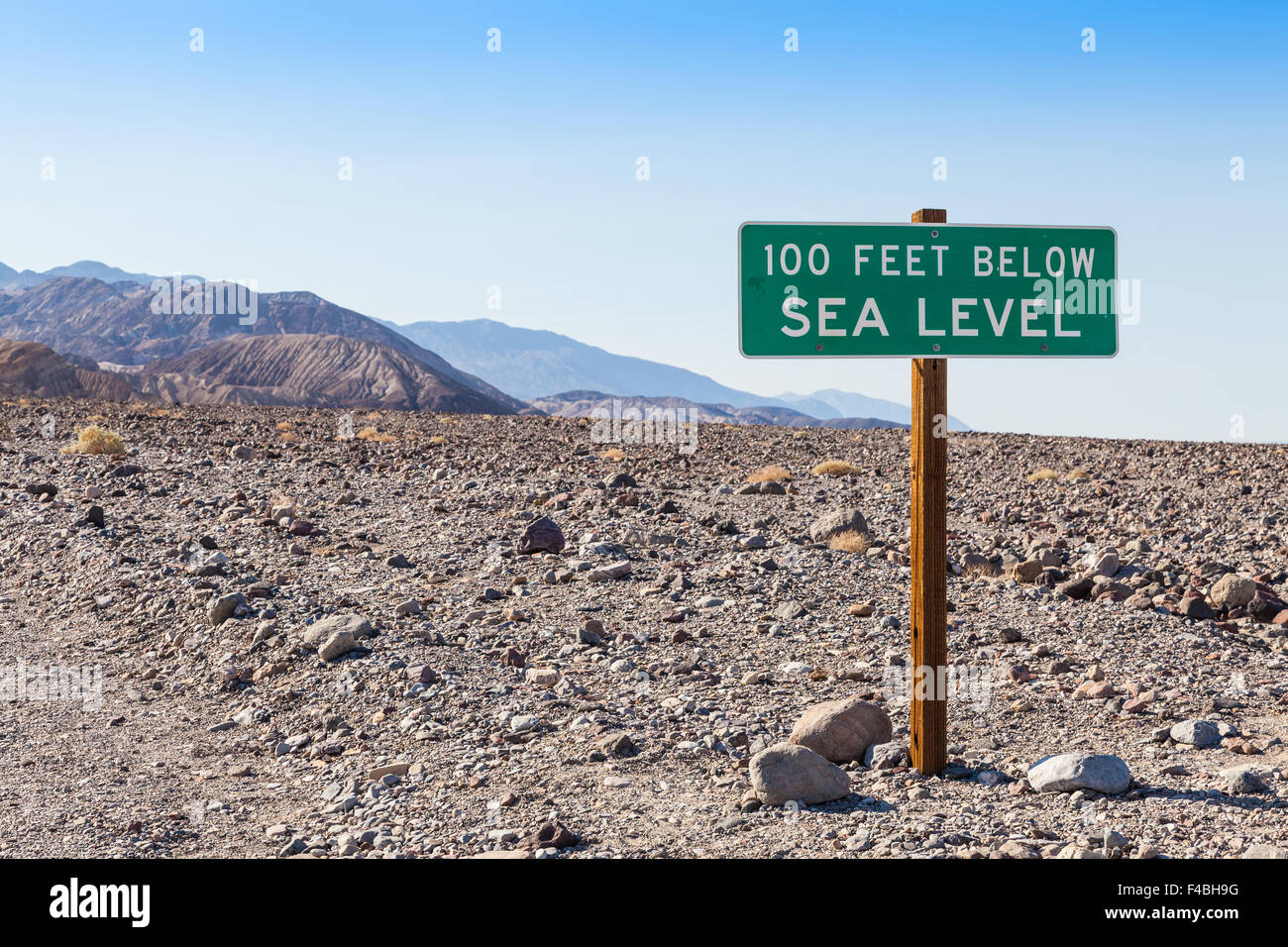 Sotto il livello del mare Foto Stock