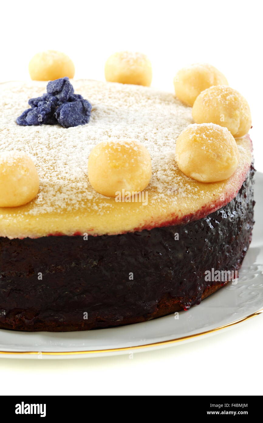 Inglese torta di Pasqua closeup. Foto Stock