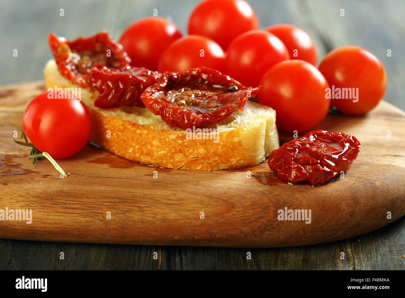 Pomodori secchi in olio. Foto Stock
