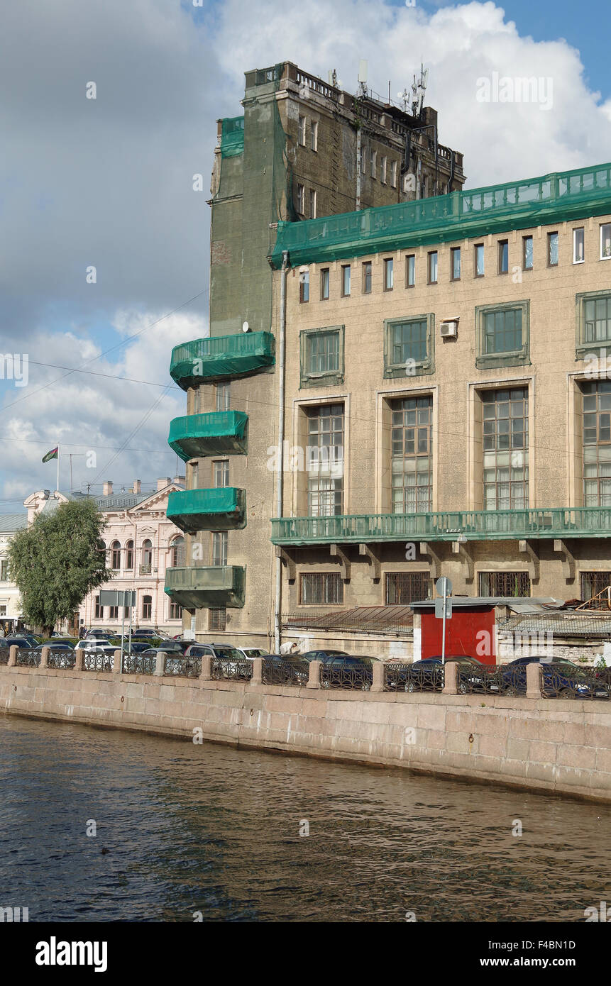 San Pietroburgo edificio costruttivista, centro città Foto Stock