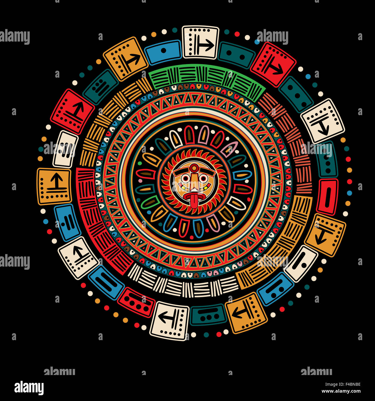 Calendario del Maya Foto Stock