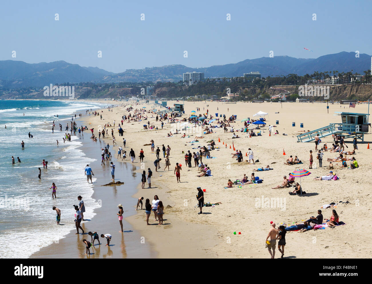 Spiaggia di Santa Monica Foto Stock