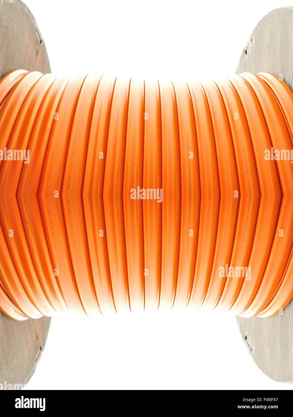 I cavi in fibra ottica il tamburo Foto Stock