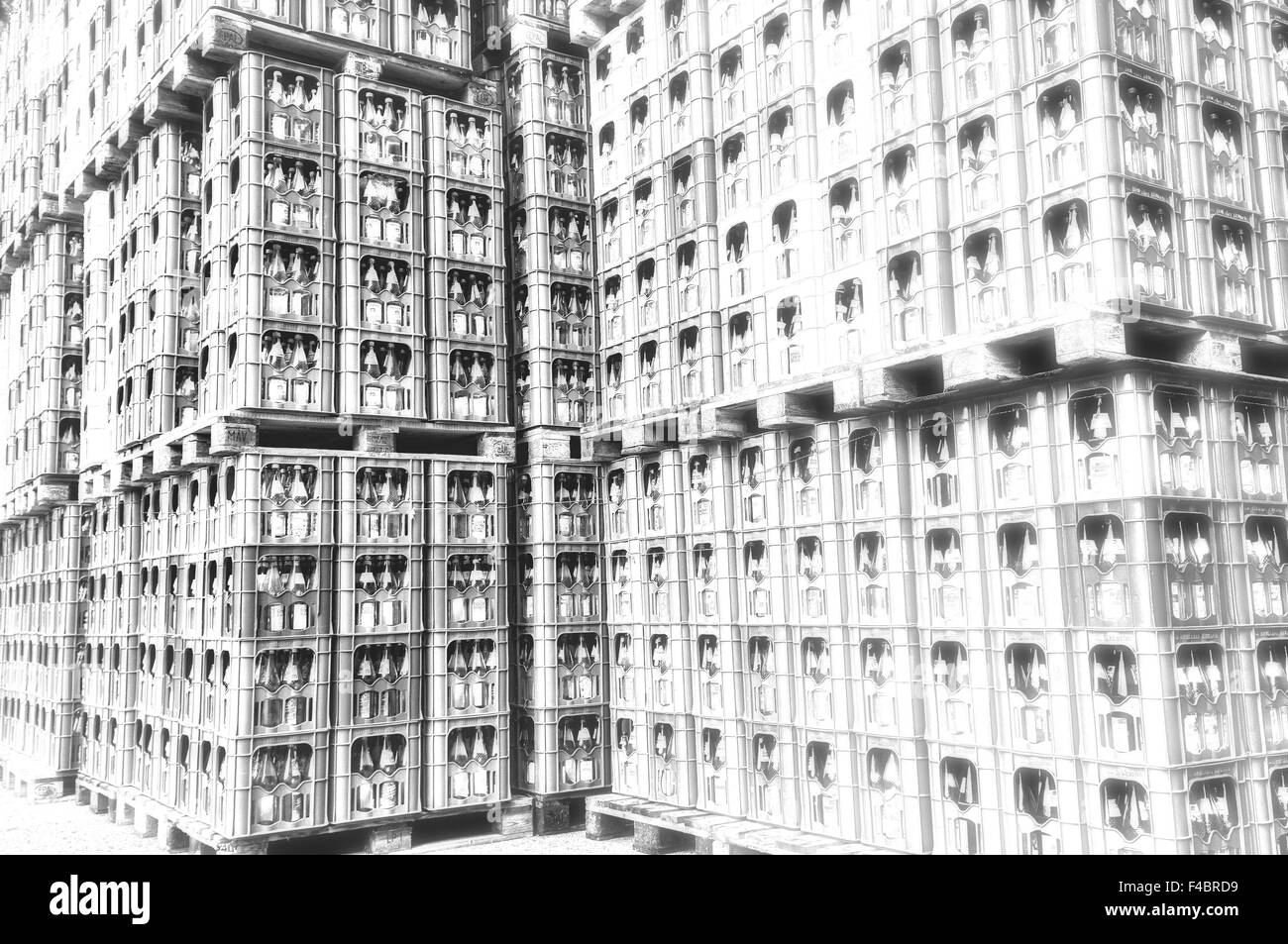 I pallet di soda - casse di bibite Foto Stock