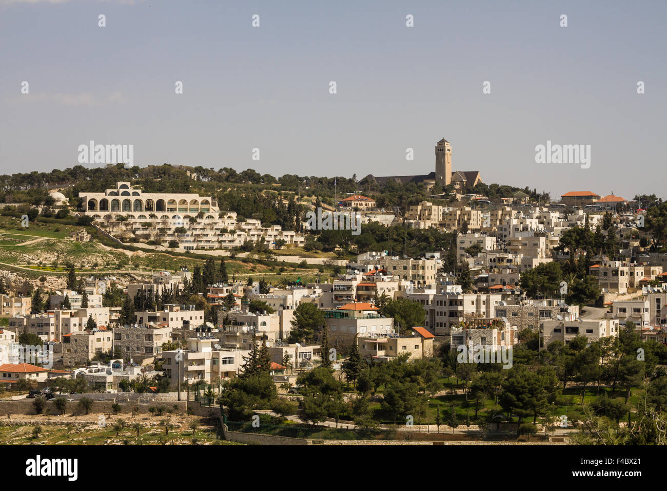 Vista sui monumenti di Gerusalemme . Foto Stock