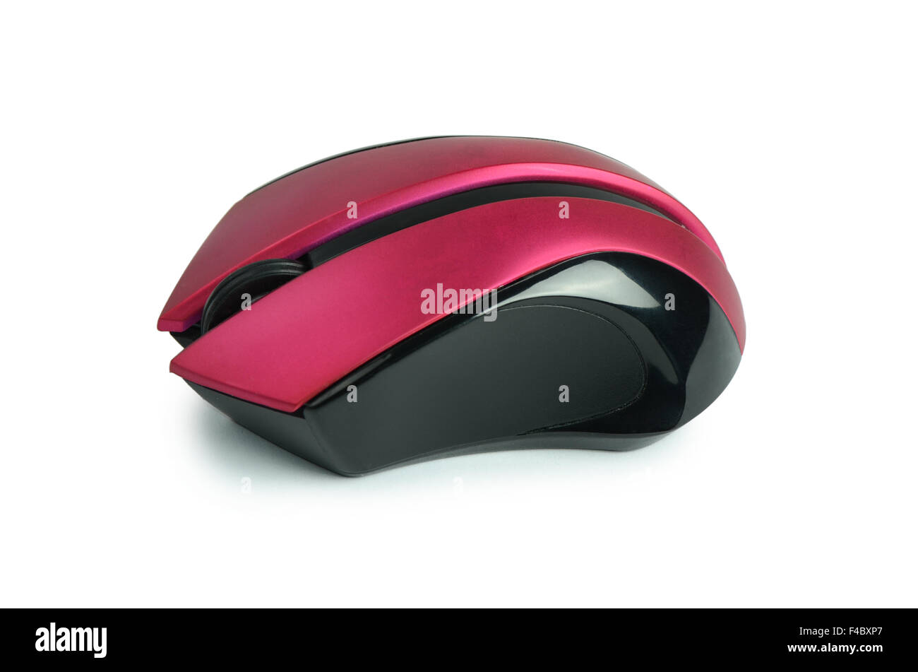 Il mouse del computer isolato su bianco Foto Stock