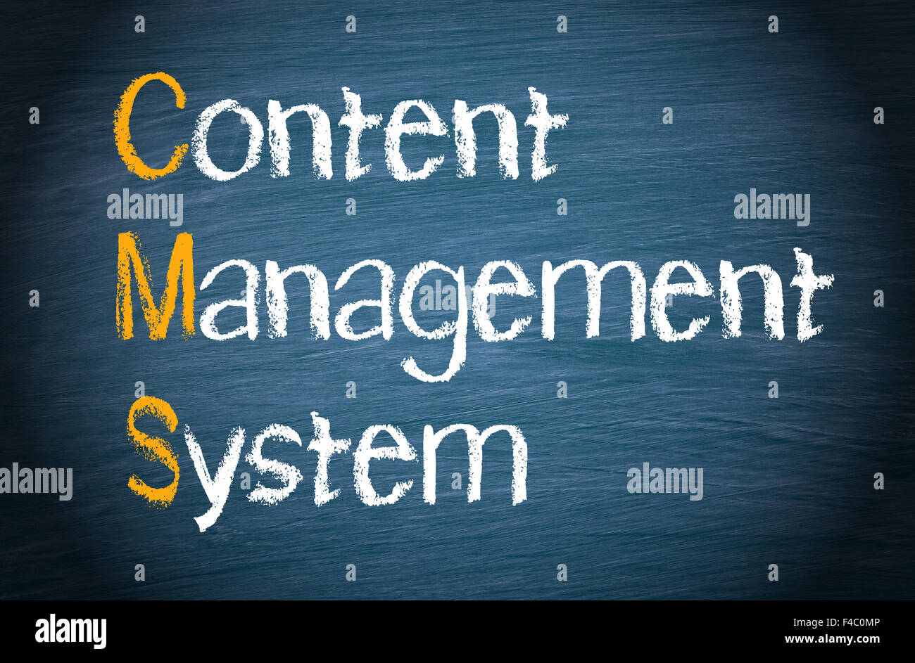 CMS - Sistema di gestione dei contenuti Foto Stock