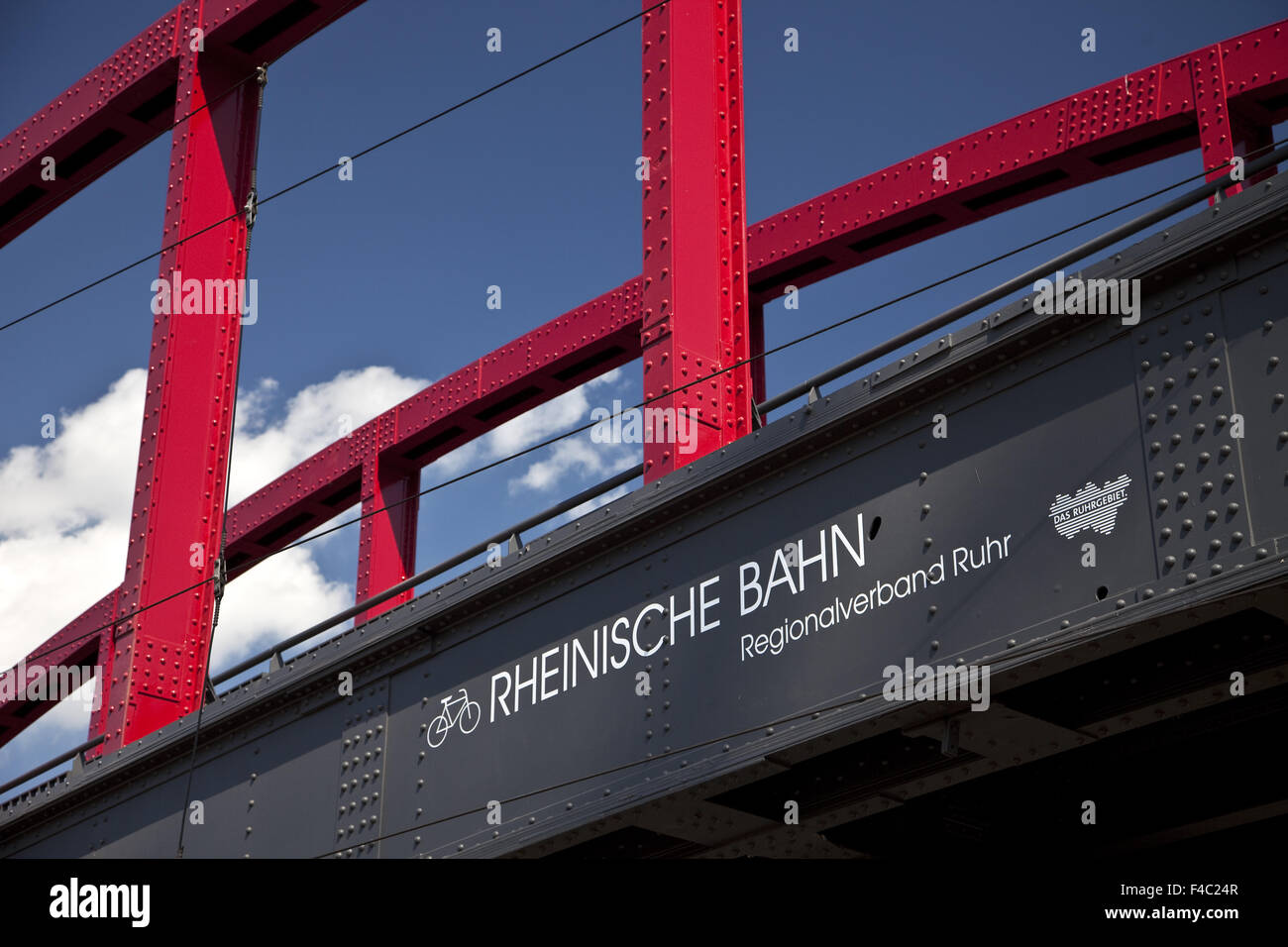 Rhenish ponte ferroviario, cibo, Germania Foto Stock