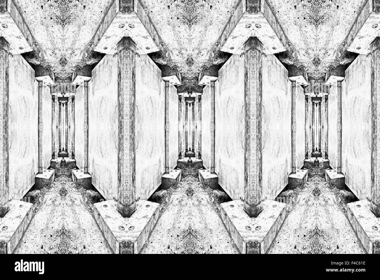 Claustrofobia pura in bianco e nero Foto Stock