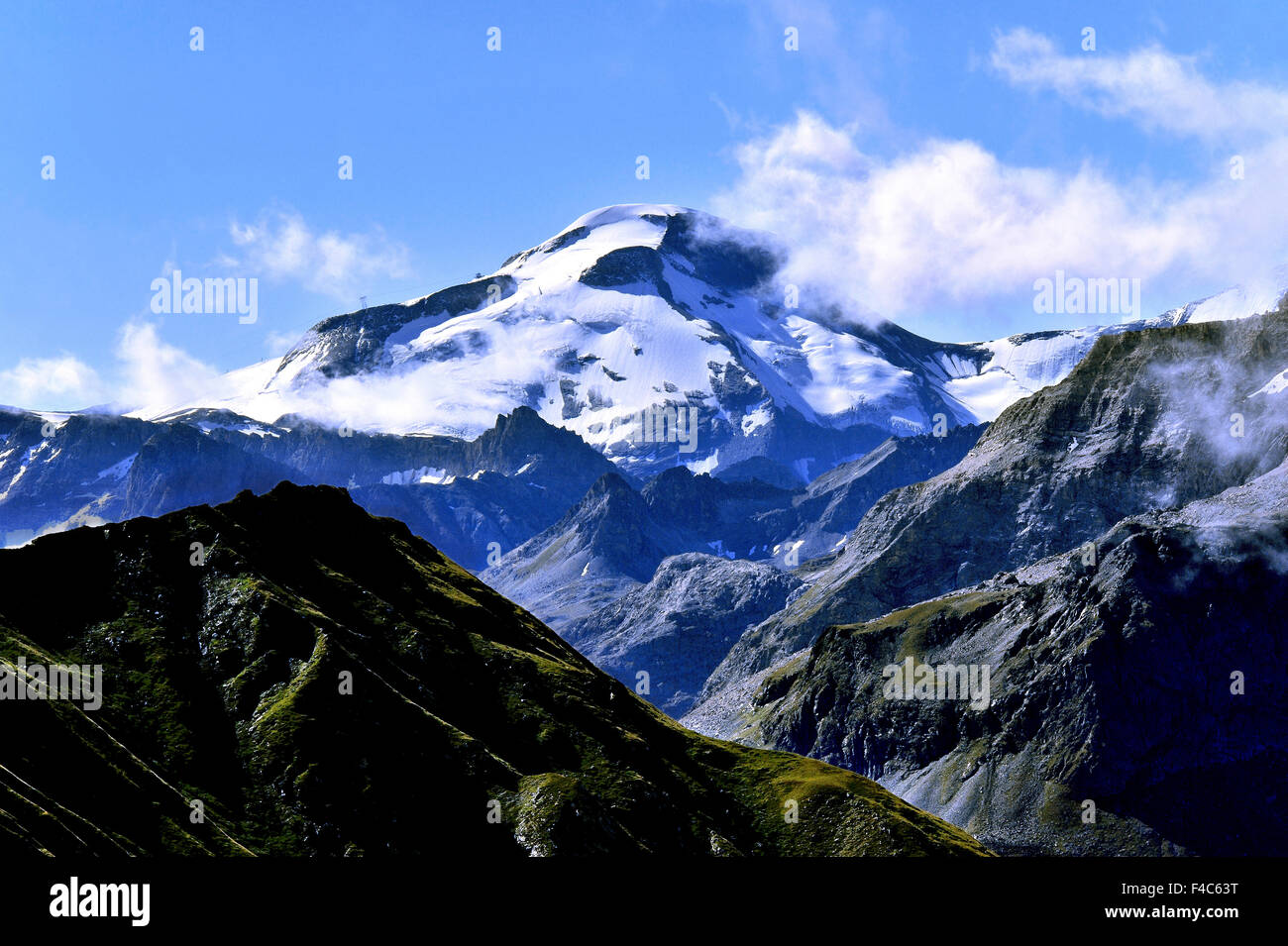 Vertice di montagna La Grande Motte, Tignes, sulle Alpi francesi, Francia Foto Stock