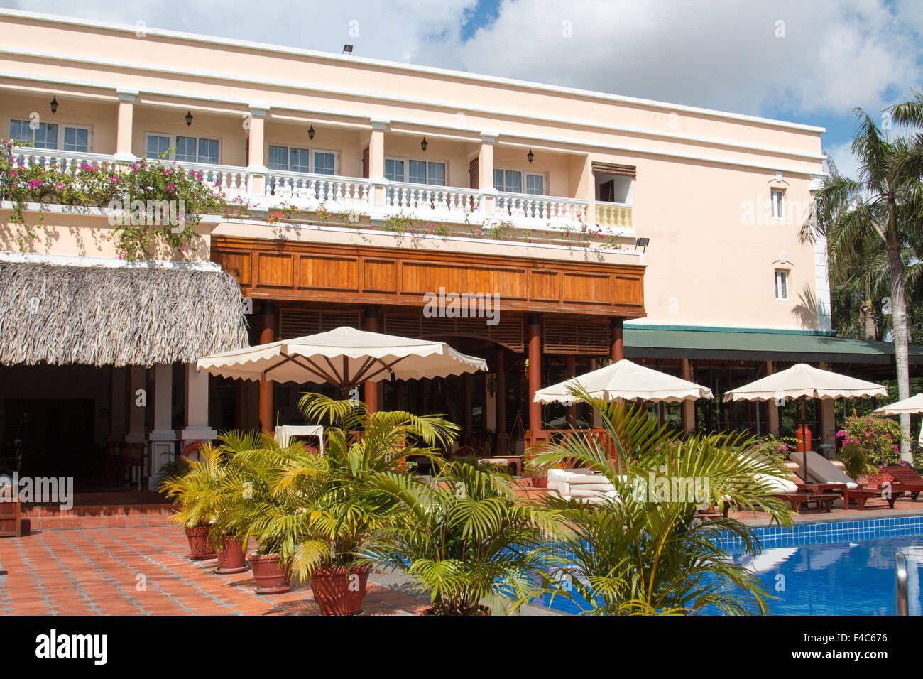 Victoria Can Tho resort hotel a Can Tho città del delta del Mekong, regione sud ovest del Vietnam. Foto Stock