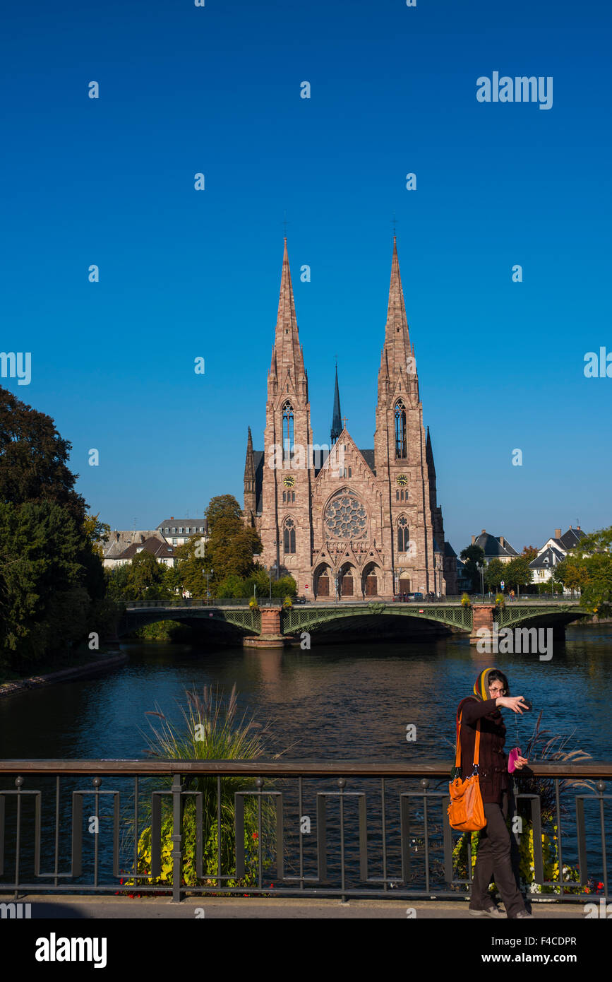 La chiesa di St Paul, Strasburgo, Alsazia, Francia Foto Stock
