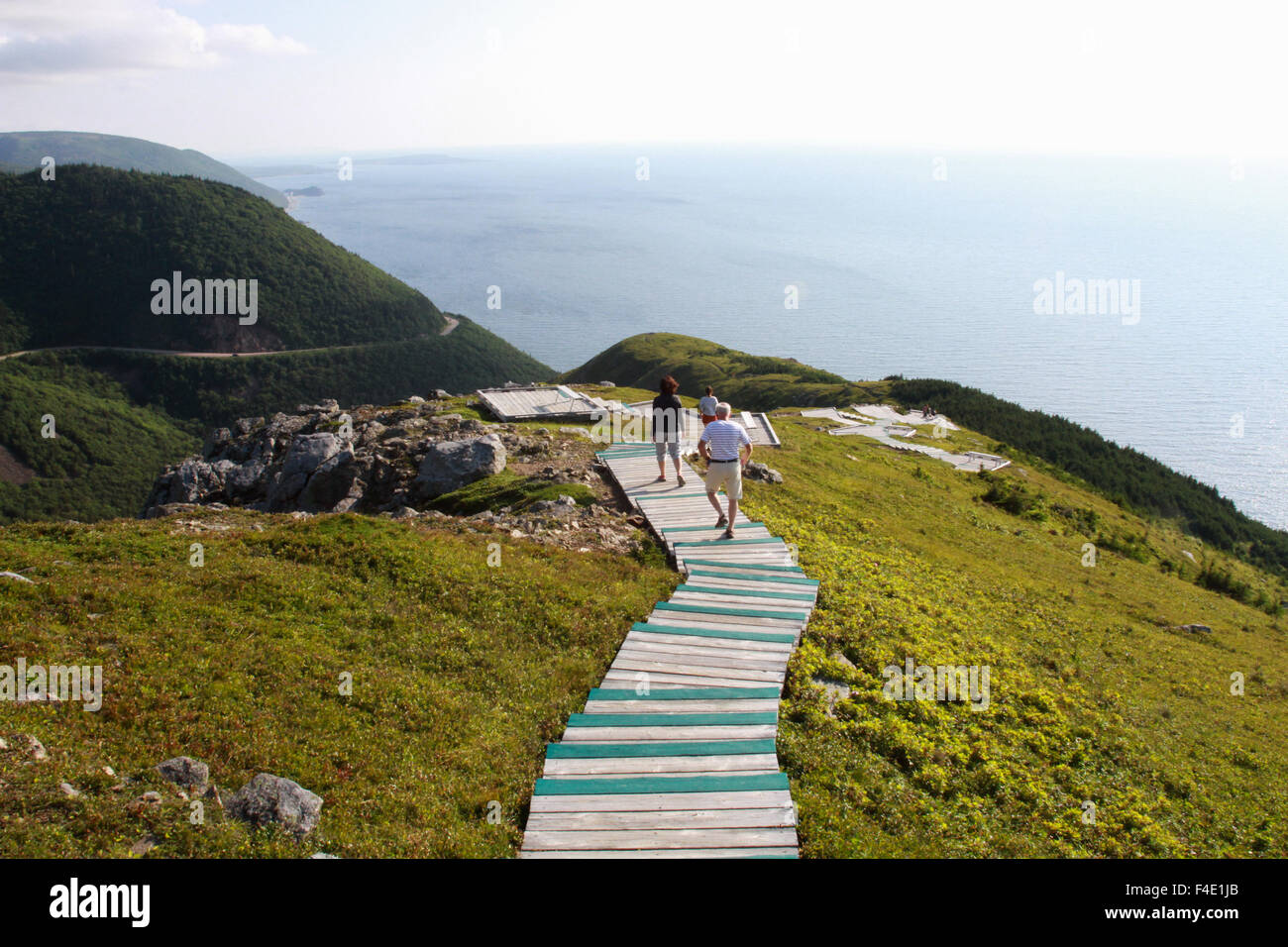 Lo Skyline Trail in Cape Breton, Nova Scotia. Foto Stock