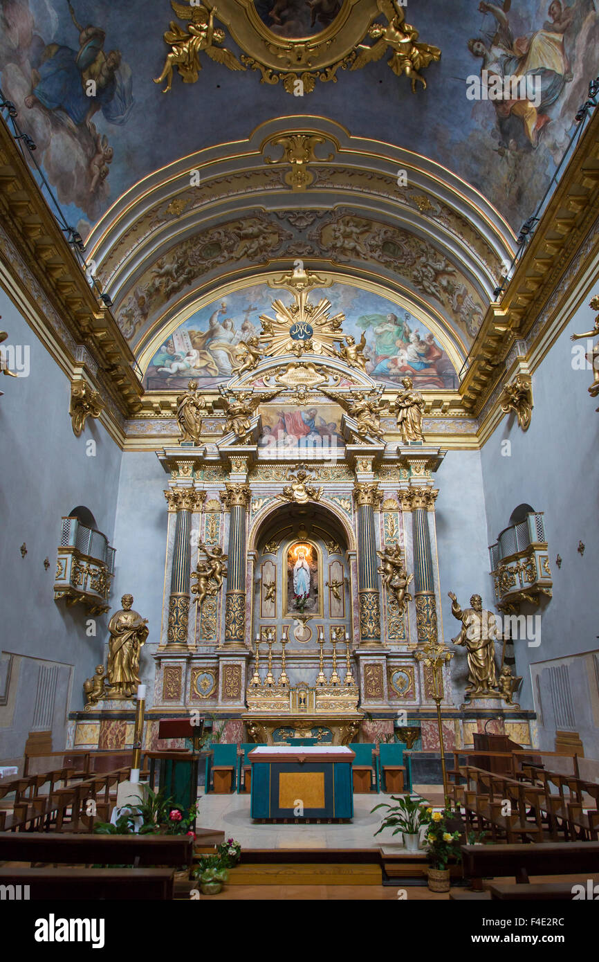 Interno di Santa Maria Sopra Minerva chiesa, Umbria, Toscana, Italia Foto Stock