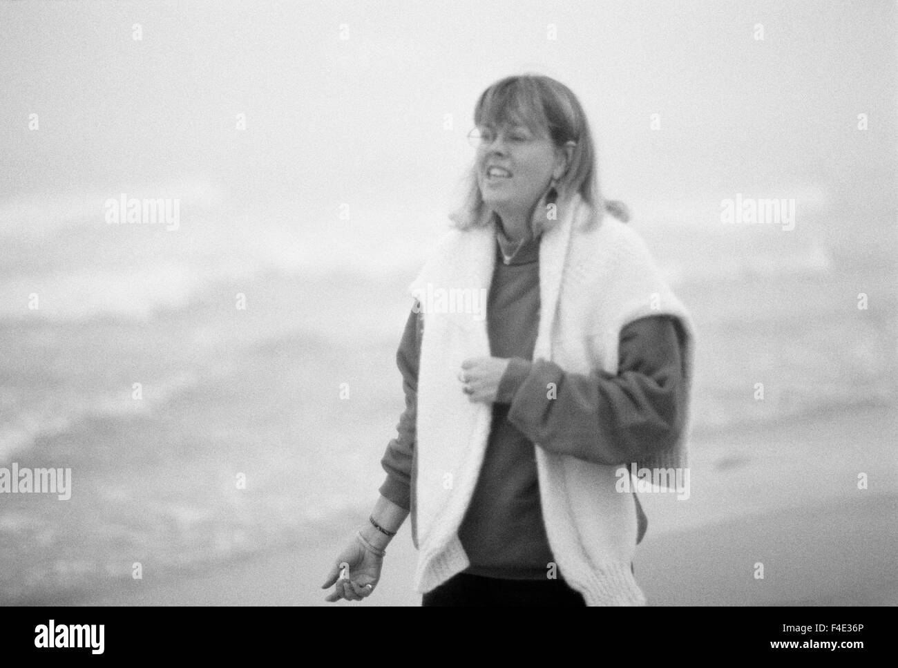 Una donna dal mare, Svezia. Foto Stock