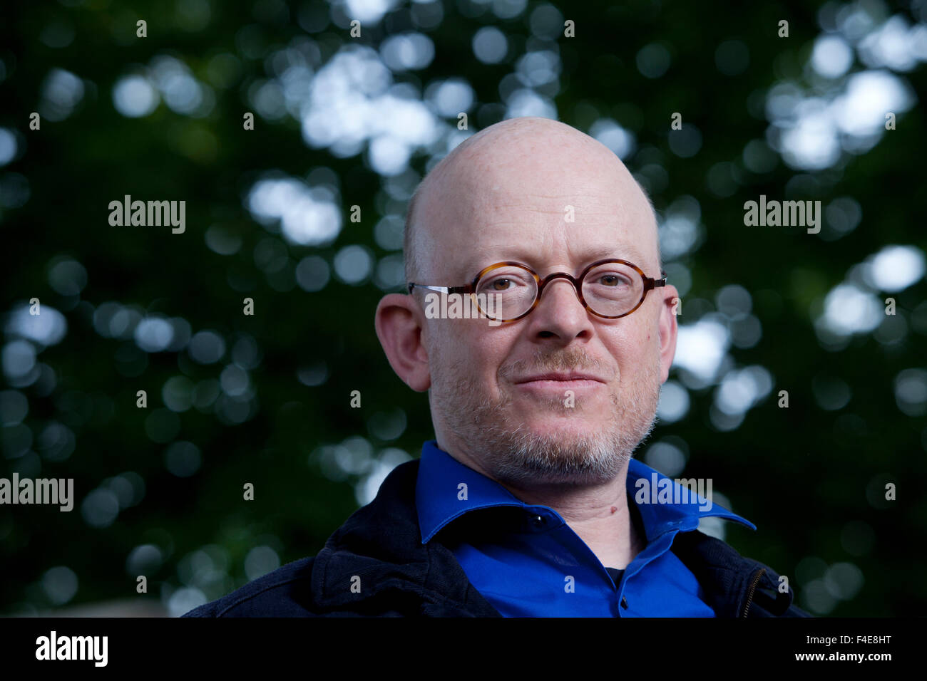 Timur Vermes, lo scrittore tedesco, all'Edinburgh International Book Festival 2015. Edimburgo, Scozia. 23 Agosto 2015 Foto Stock