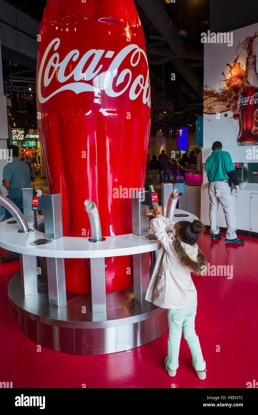 La Georgia, Atlanta, Coca Cola World, il Museo della Coca Cola, interno, bevanda sala degustazione Foto Stock