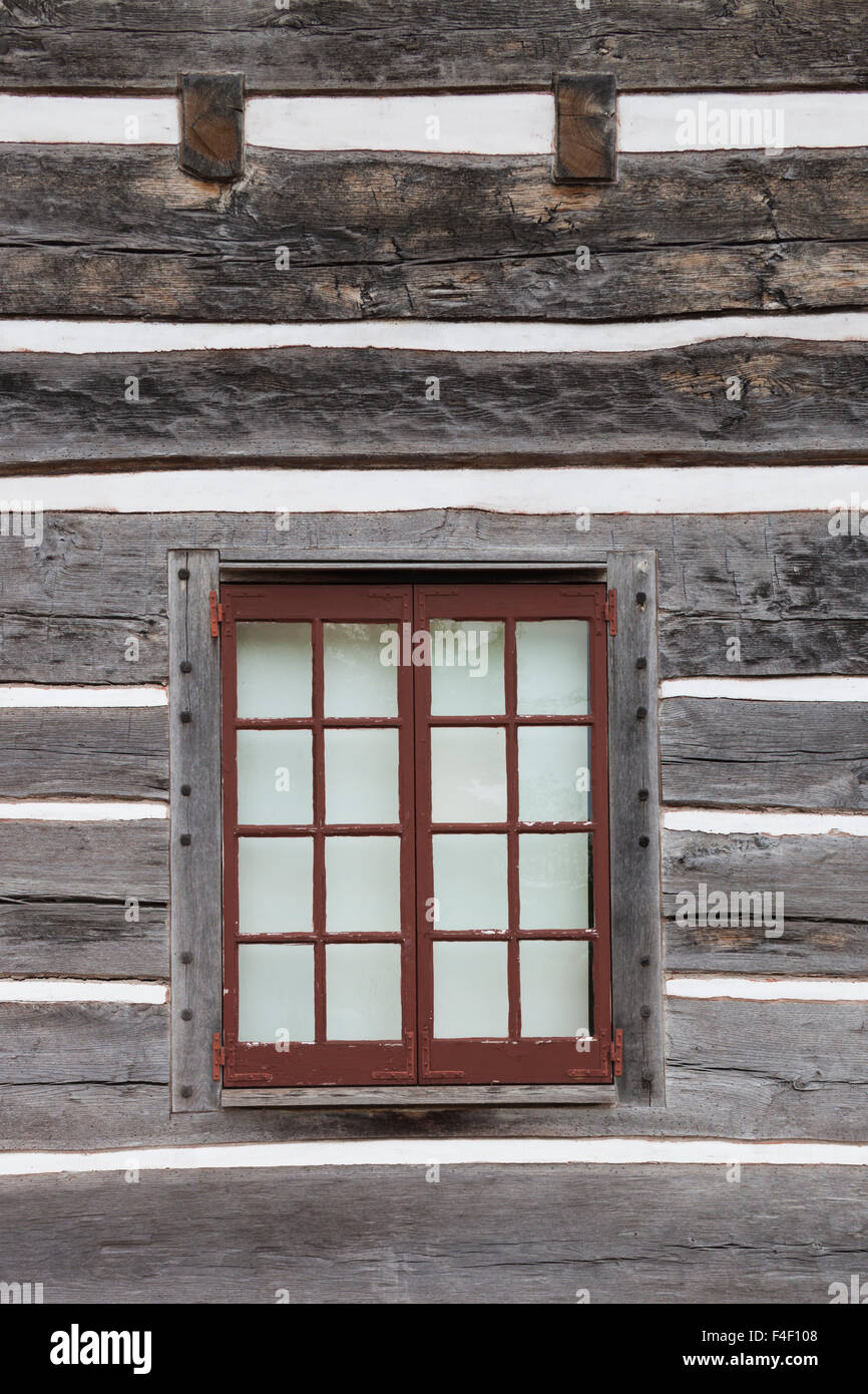 North Carolina, Winston-Salem, Vecchia Salem, casa di dettaglio Foto Stock