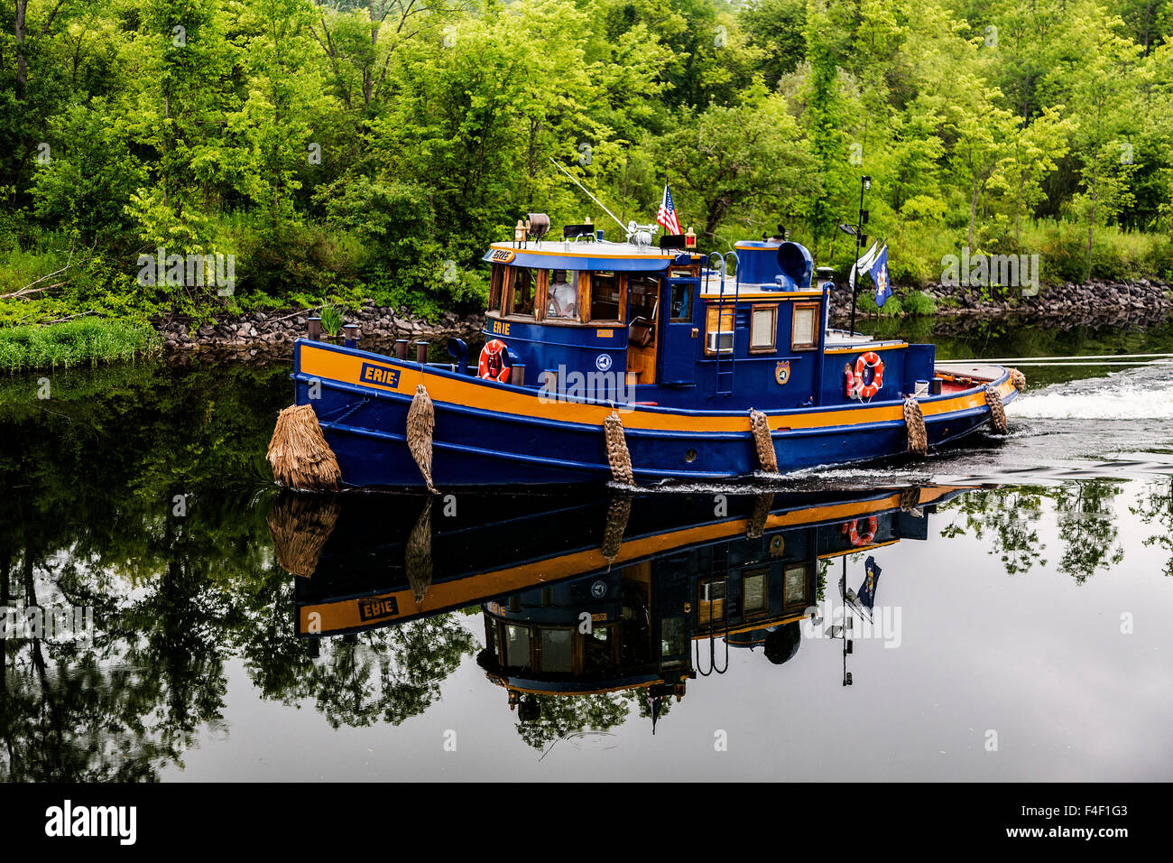 Navigando lungo il Canale Erie sistema, nello Stato di New York. Foto Stock