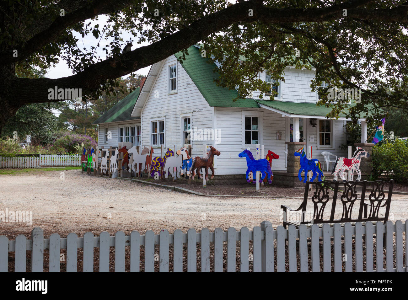 North Carolina, Outer Banks National Seashore, Corolla, dipinta pony Foto Stock