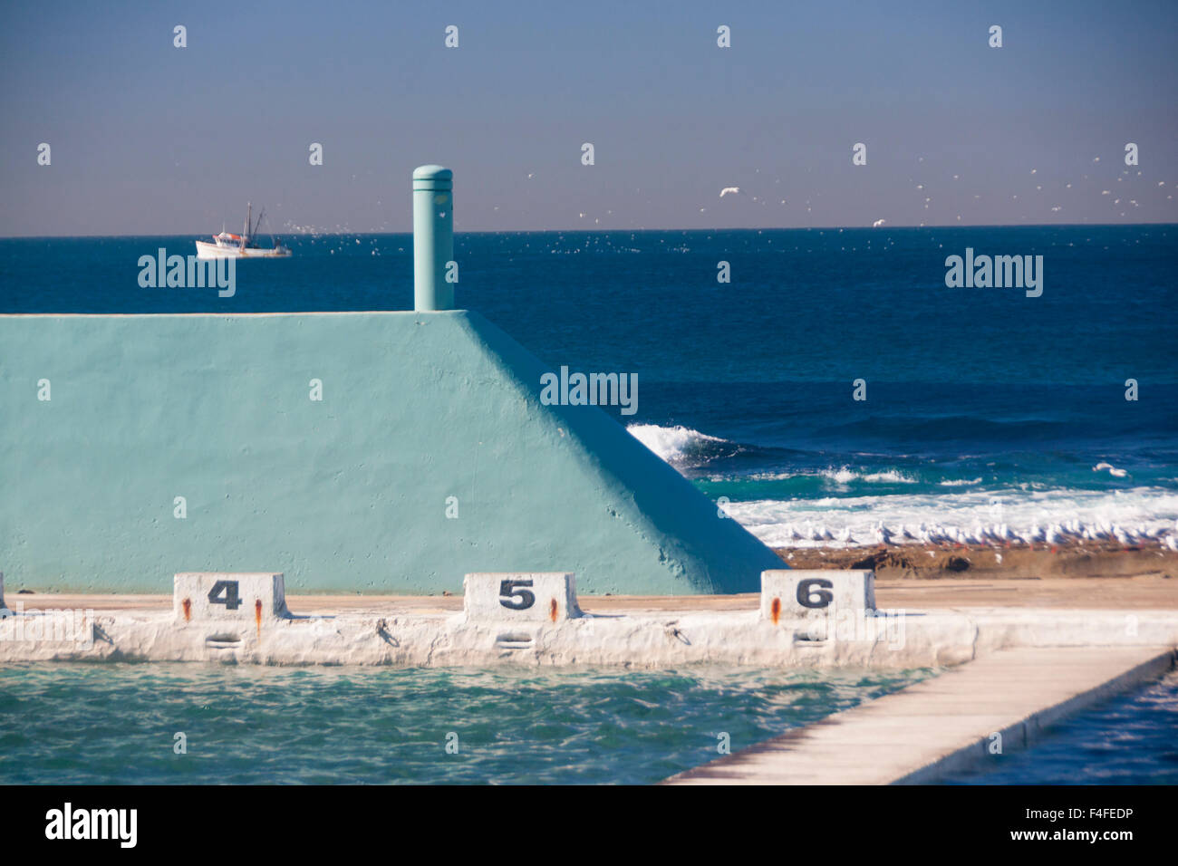 Bagni di mare outdoor piscina all'aperto Newcastle New South Wales NSW Australia Foto Stock