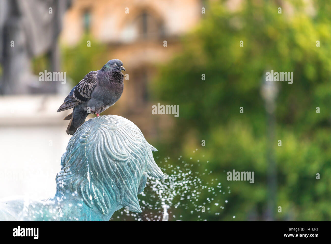 Trafalgar Square Fontana Foto Stock