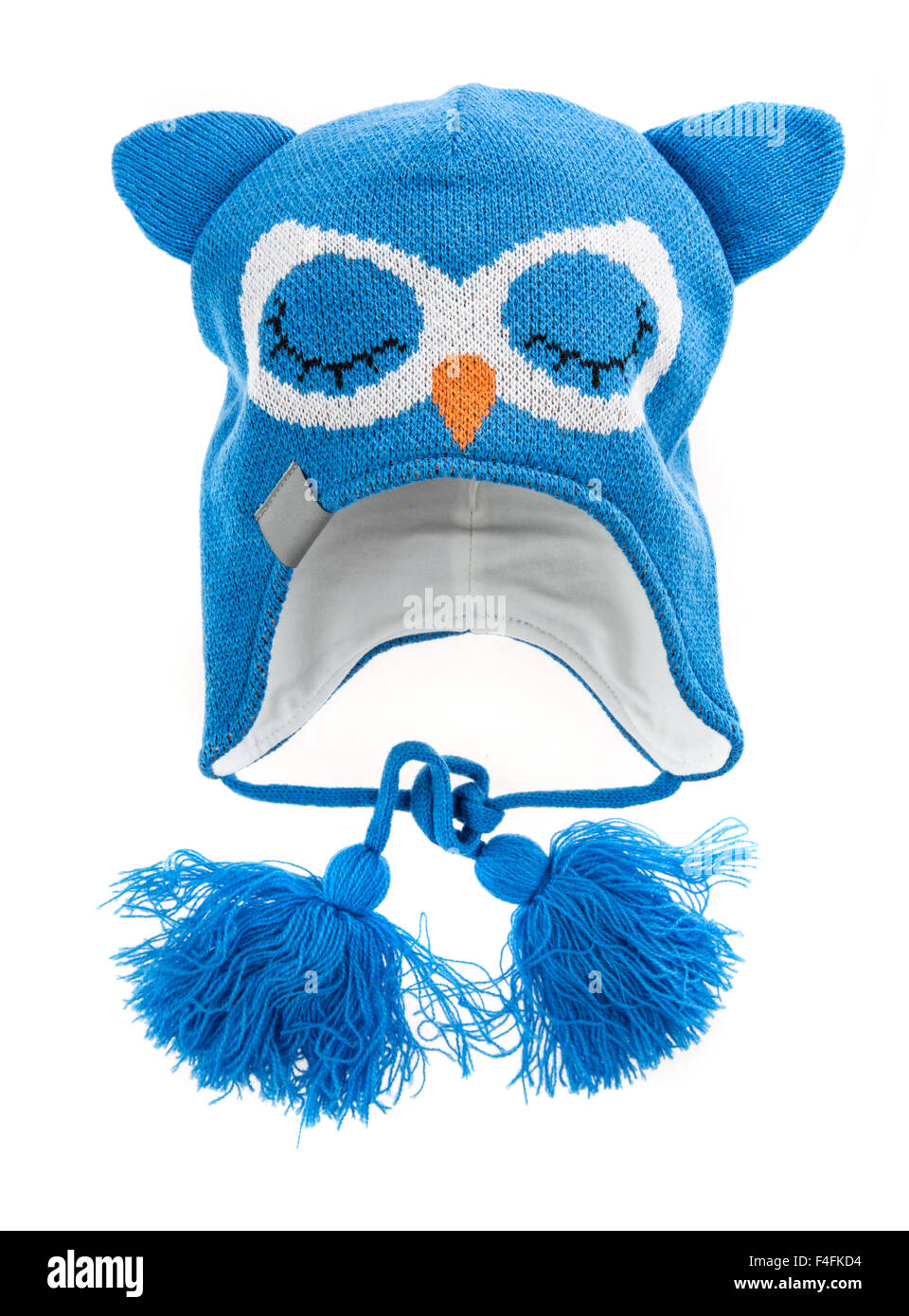 Bambini Cappello invernale isolato su uno sfondo bianco. Foto Stock