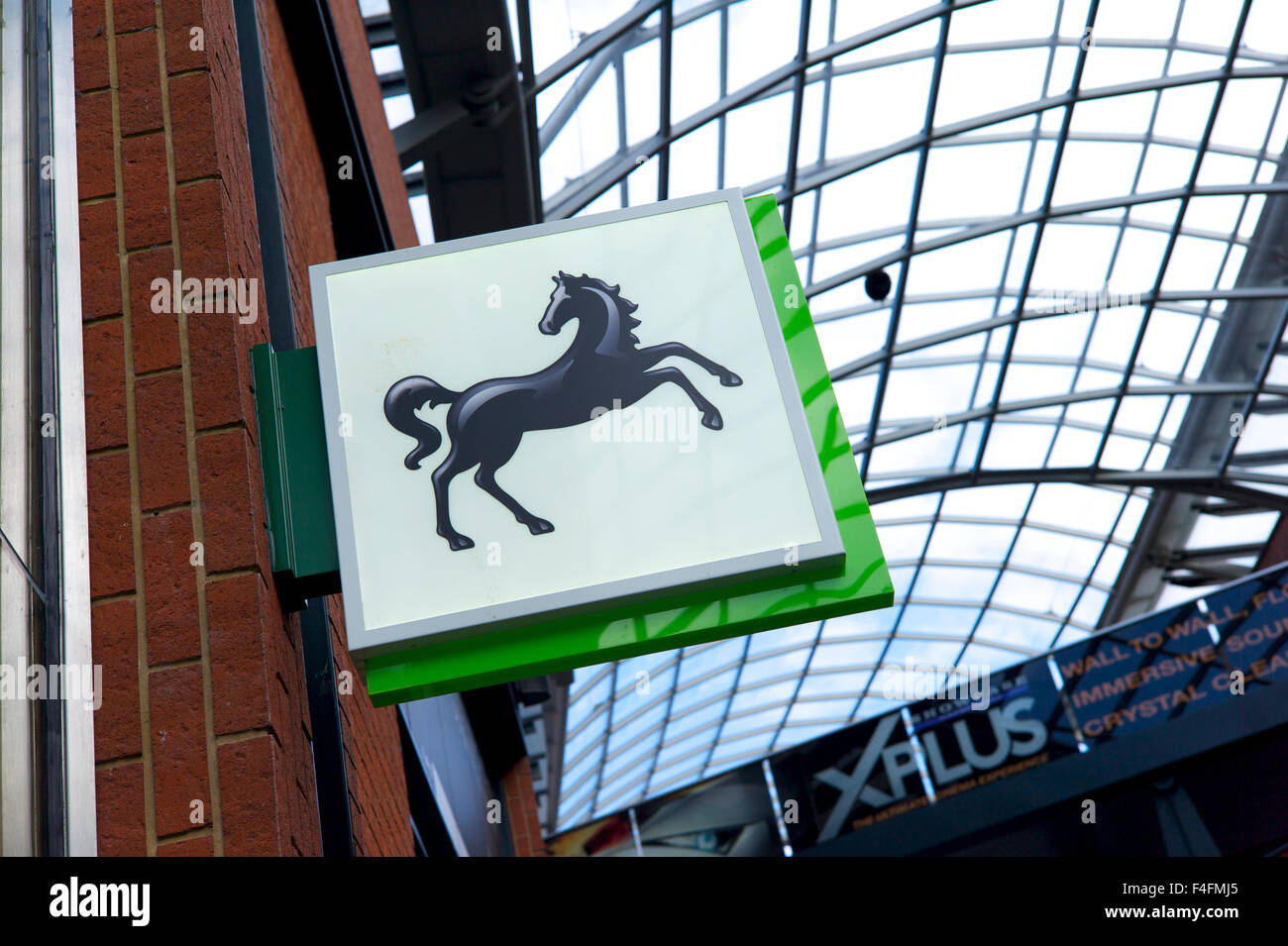 Lloyds Bank cavallo nero segno,UK Foto Stock