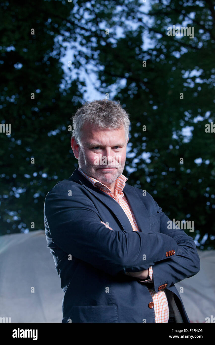 Arne Dahl, la criminalità svedese scrittore, all'Edinburgh International Book Festival 2015. Edimburgo, Scozia. Il 25 agosto 2015 Foto Stock