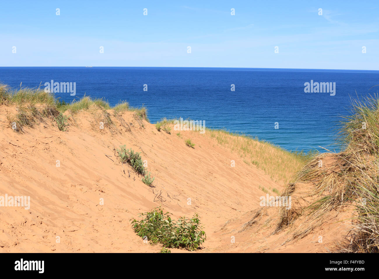 Grand Sable dune di sabbia sul Lago Superiore in Pictured Rocks National Lakeshore, Michigan Foto Stock