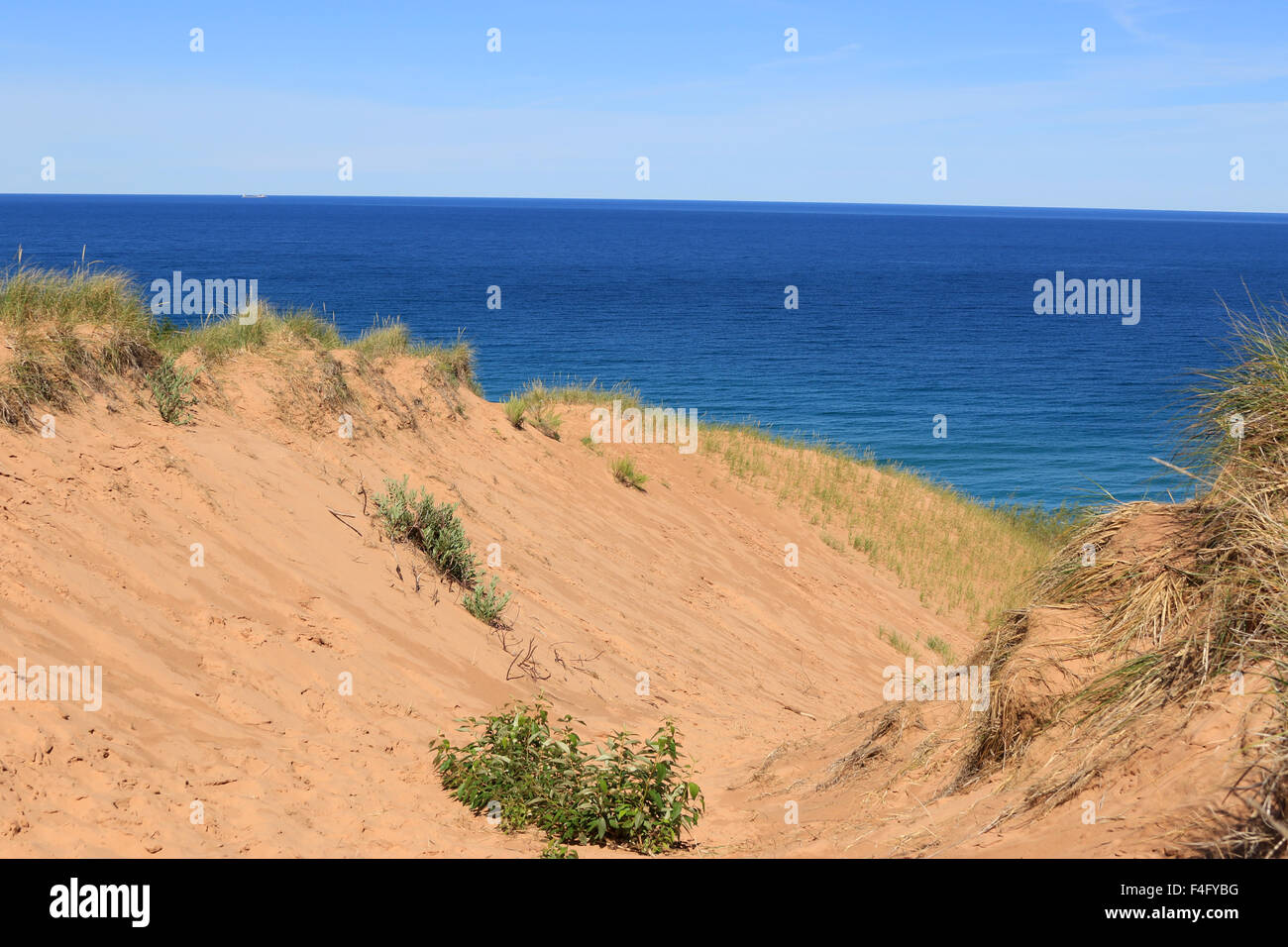 Grand Sable dune di sabbia sul Lago Superiore in Pictured Rocks National Lakeshore, Michigan Foto Stock