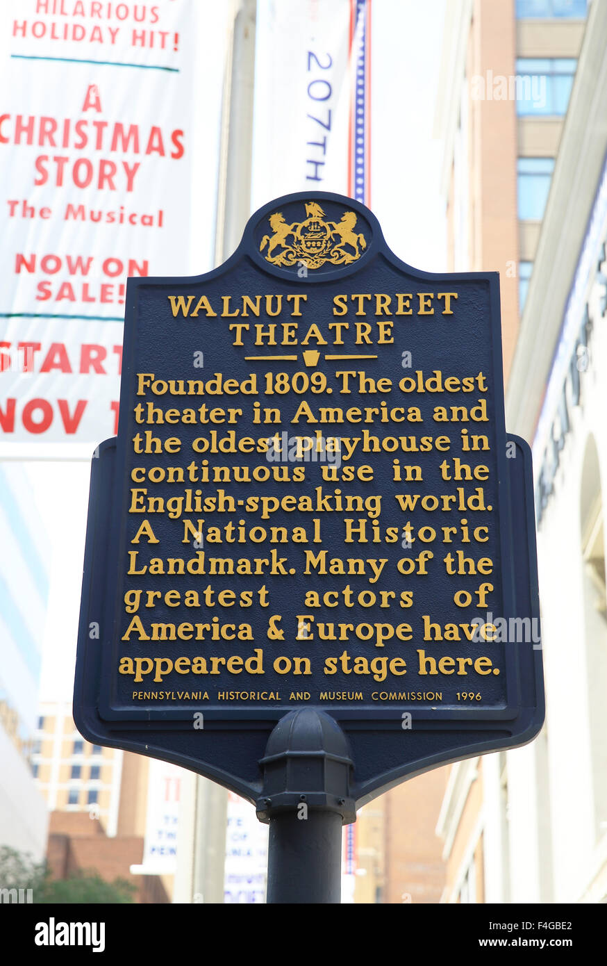 Walnut Street Theatre di Philadelphia, Pennsylvania, il più vecchio teatro negli Stati Uniti. Foto Stock