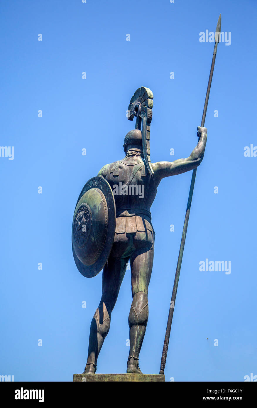 Achilleion statua a Corfù, Grecia Foto Stock