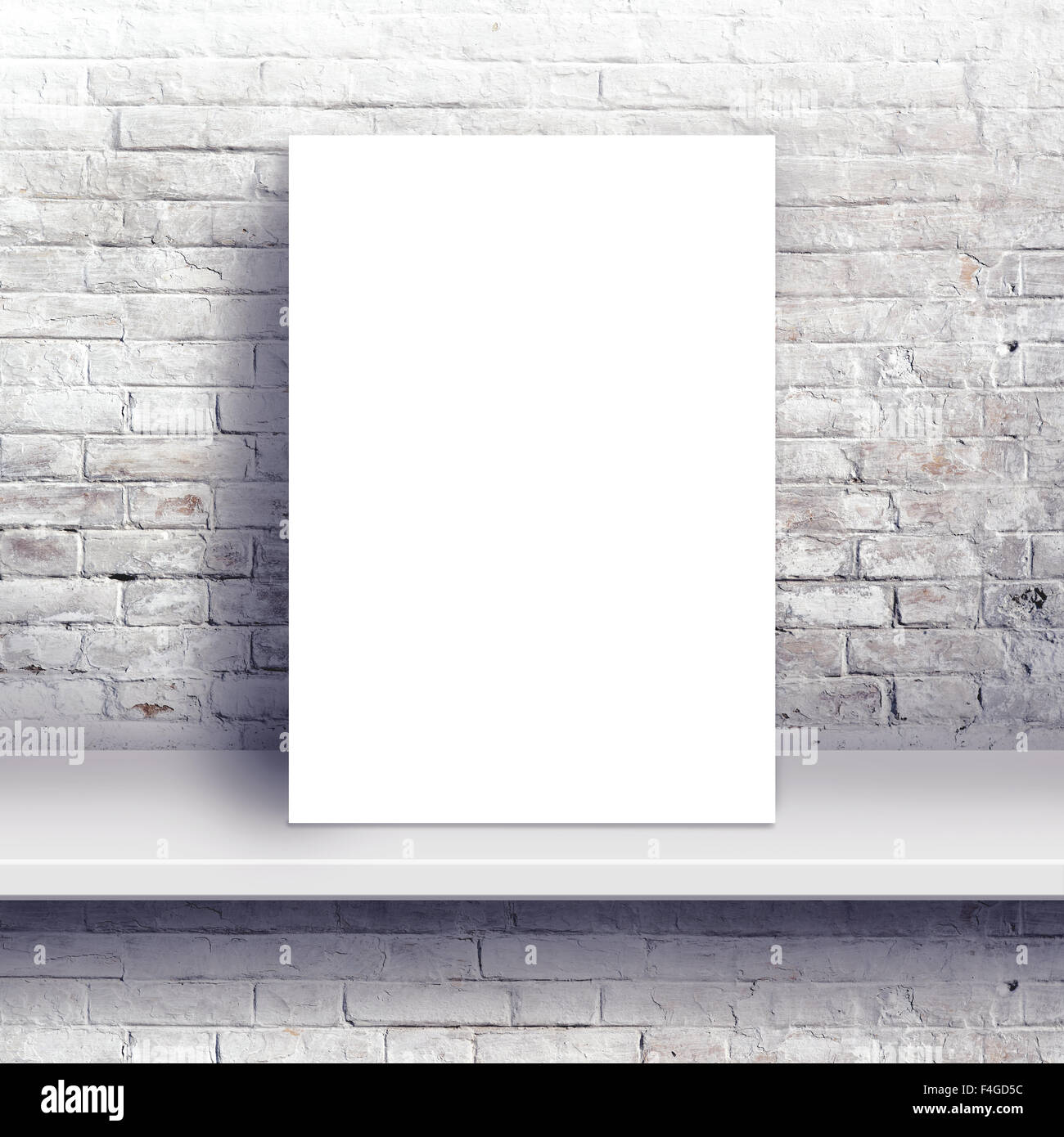 Poster in bianco mock up come copia di spazio, graphic design sfondo Foto Stock