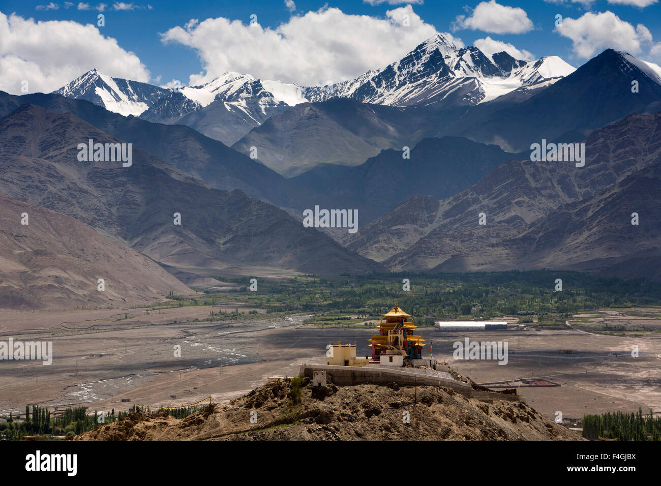 India, Jammu e Kashmir, Ladakh Leh, Choglamsar, Istituto centrale di studi buddhisti tempio Foto Stock
