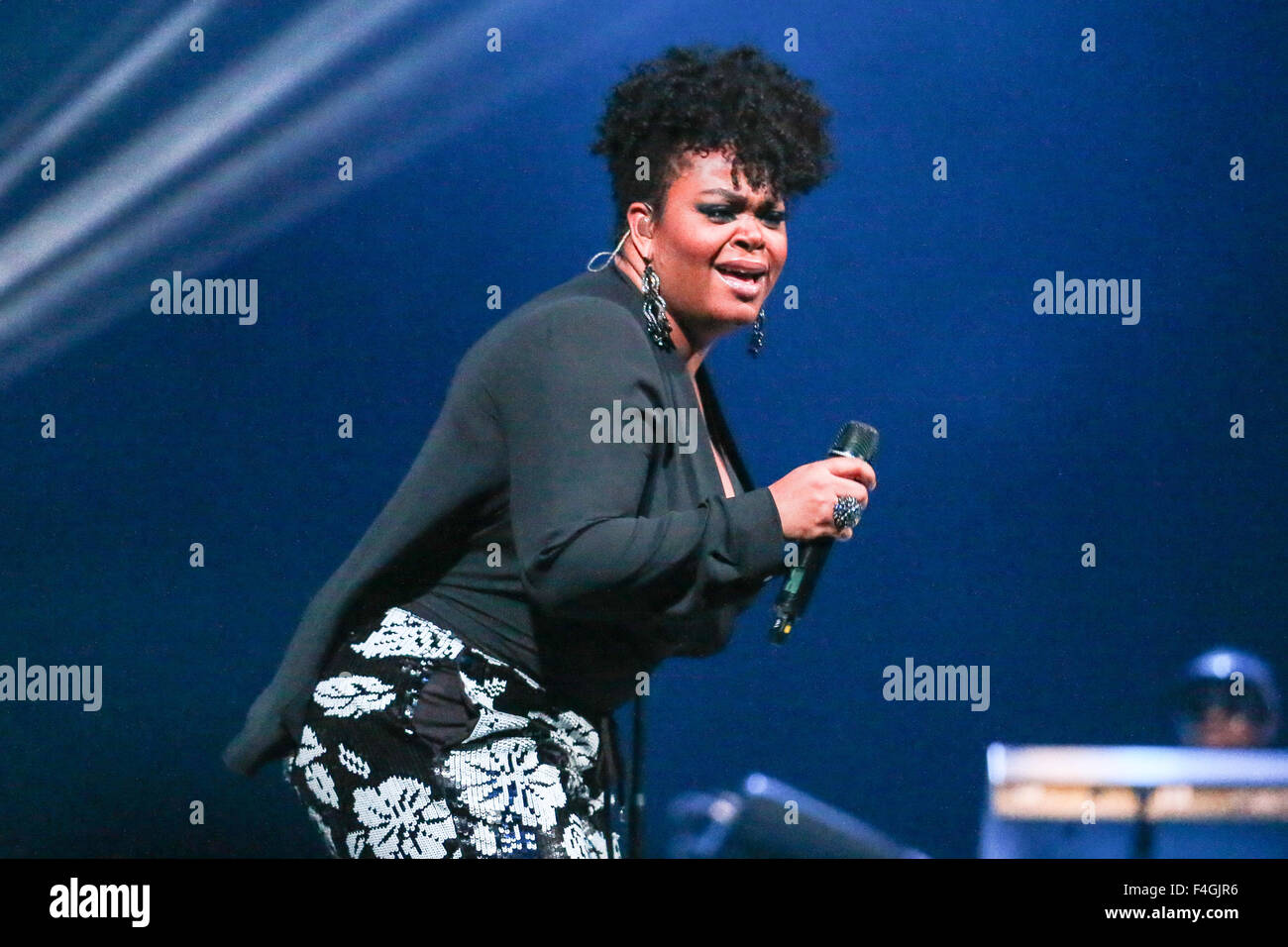JILL SCOTT porta il suo 2015 Summer Tour alla Durham Performing Arts Center di Durham, NC. Foto Stock