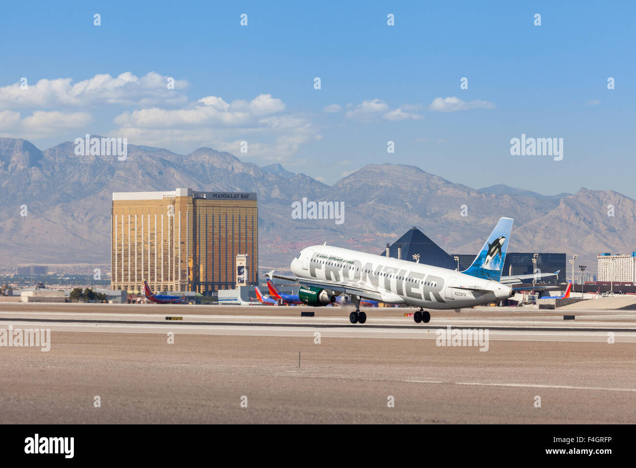 Frontier Airlines Las Vegas Foto Stock