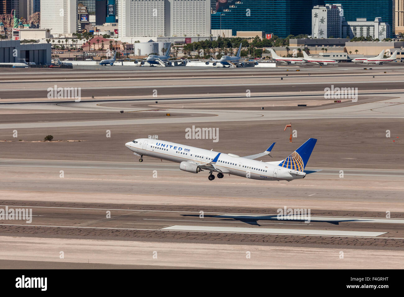 United Airlines Las Vegas all'Aeroporto Internazionale di McCarran Foto Stock