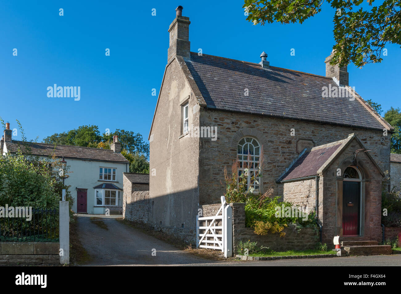 La vecchia scuola casa a Carperby in Wensleydale Yorkshire Foto Stock