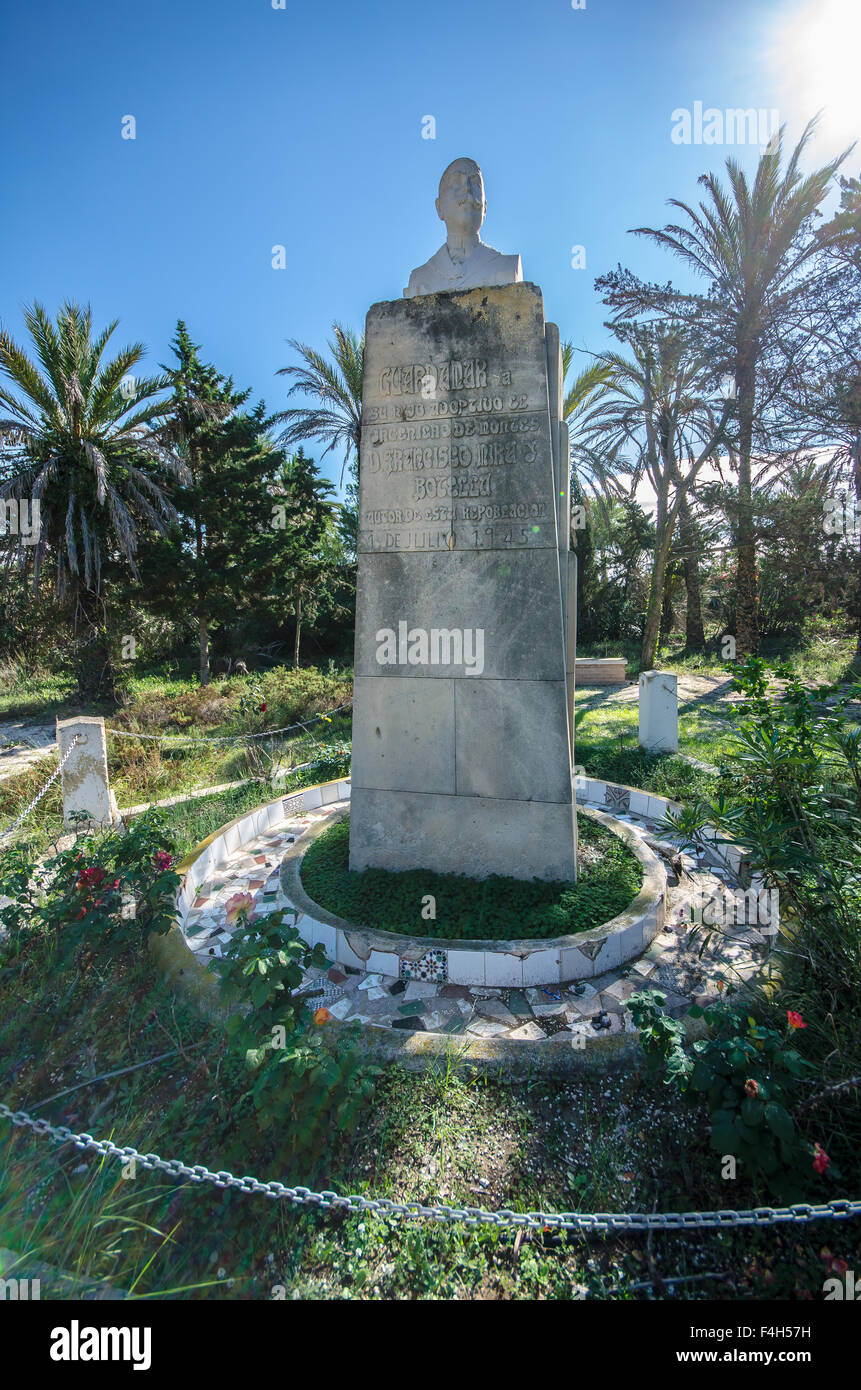 Francisco Mira y Botella (1862 - 1944) era un guardaboschi che portò nel 1896 il rimboschimento della penisola di Guardamar del Segura Foto Stock